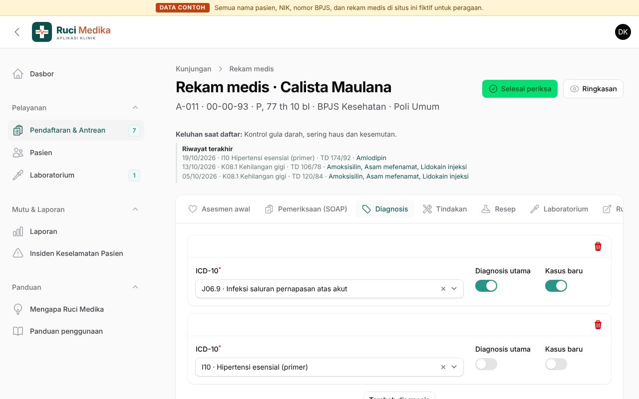 Formulir rekam medis elektronik